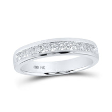 Load image into Gallery viewer, Radiant Love 14kt White Gold Round Diamond Channel Band Ring 1/2 Cttw - Splendid Jewellery
