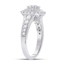Load image into Gallery viewer, Radiant Love: 14kt White Gold Round Diamond Halo Bridal Wedding Engagement Ring 1 - 3/4 Cttw - Splendid Jewellery