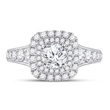 Load image into Gallery viewer, Radiant Love: 14kt White Gold Round Diamond Halo Bridal Wedding Engagement Ring 1 - 3/4 Cttw - Splendid Jewellery