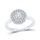 Radiant Love: 14kt White Gold Round Diamond Halo Bridal Wedding Engagement Ring - Splendid Jewellery