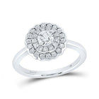 Radiant Love: 14kt White Gold Round Diamond Halo Bridal Wedding Engagement Ring - Splendid Jewellery