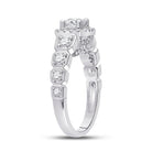 Radiant Love: 14kt White Gold Round Diamond Solitaire Bridal Wedding Engagement Ring 1 - 1/4 Cttw - Splendid Jewellery