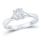 Radiant Love | 14kt White Gold Round Diamond Solitaire Bridal Wedding Engagement Ring 1 Cttw - Splendid Jewellery