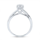 Radiant Love | 14kt White Gold Round Diamond Solitaire Bridal Wedding Engagement Ring 1 Cttw - Splendid Jewellery