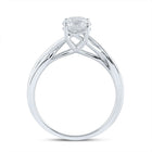 Radiant Love | 14kt White Gold Round Diamond Solitaire Bridal Wedding Engagement Ring 1 Cttw - Splendid Jewellery