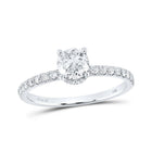 Radiant Love | 14kt White Gold Round Diamond Solitaire Bridal Wedding Engagement Ring 1 Cttw | Splendid Jewellery - Splendid Jewellery