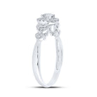 Radiant Love | 14kt White Gold Round Diamond Solitaire Bridal Wedding Engagement Ring 1/2 Cttw - Splendid Jewellery