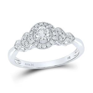 Radiant Love | 14kt White Gold Round Diamond Solitaire Bridal Wedding Engagement Ring 1/2 Cttw - Splendid Jewellery