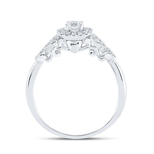 Radiant Love | 14kt White Gold Round Diamond Solitaire Bridal Wedding Engagement Ring 1/2 Cttw - Splendid Jewellery