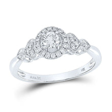 Load image into Gallery viewer, Radiant Love | 14kt White Gold Round Diamond Solitaire Bridal Wedding Engagement Ring 1/2 Cttw - Splendid Jewellery