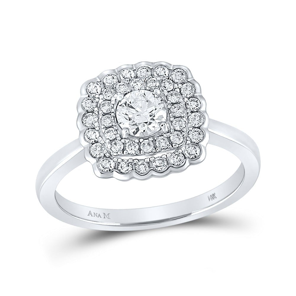 Radiant Love: 14kt White Gold Round Diamond Solitaire Bridal Wedding Engagement Ring 3/4 Cttw - Splendid Jewellery