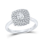 Radiant Love: 14kt White Gold Round Diamond Solitaire Bridal Wedding Engagement Ring 3/4 Cttw - Splendid Jewellery