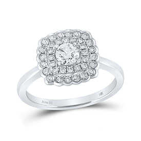 Radiant Love: 14kt White Gold Round Diamond Solitaire Bridal Wedding Engagement Ring 3/4 Cttw - Splendid Jewellery
