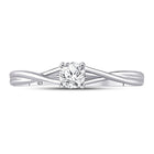 Radiant Love 14kt White Gold Round Diamond Solitaire Bridal Wedding Engagement Ring - Splendid Jewellery