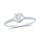 Radiant Love: 14kt White Gold Round Diamond Solitaire Bridal Wedding Engagement Ring - Splendid Jewellery