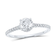 Load image into Gallery viewer, Radiant Love: 14kt White Gold Round Diamond Solitaire Bridal Wedding Engagement Ring - Splendid Jewellery
