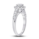 Radiant Love 14kt White Gold Round Diamond Solitaire Bridal Wedding Engagement Ring - Second Side View
