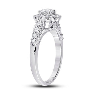 Radiant Love 14kt White Gold Round Diamond Solitaire Bridal Wedding Engagement Ring - Splendid Jewellery