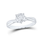 Radiant Love: 14kt White Gold Round Diamond Solitaire Bridal Wedding Engagement Ring - Splendid Jewellery