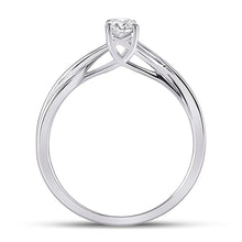 Load image into Gallery viewer, Radiant Love 14kt White Gold Round Diamond Solitaire Bridal Wedding Engagement Ring - Second Side View
