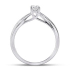 Radiant Love 14kt White Gold Round Diamond Solitaire Bridal Wedding Engagement Ring - Second Side View