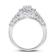 Load image into Gallery viewer, Radiant Love 14kt White Gold Round Diamond Solitaire Bridal Wedding Engagement Ring - Side View