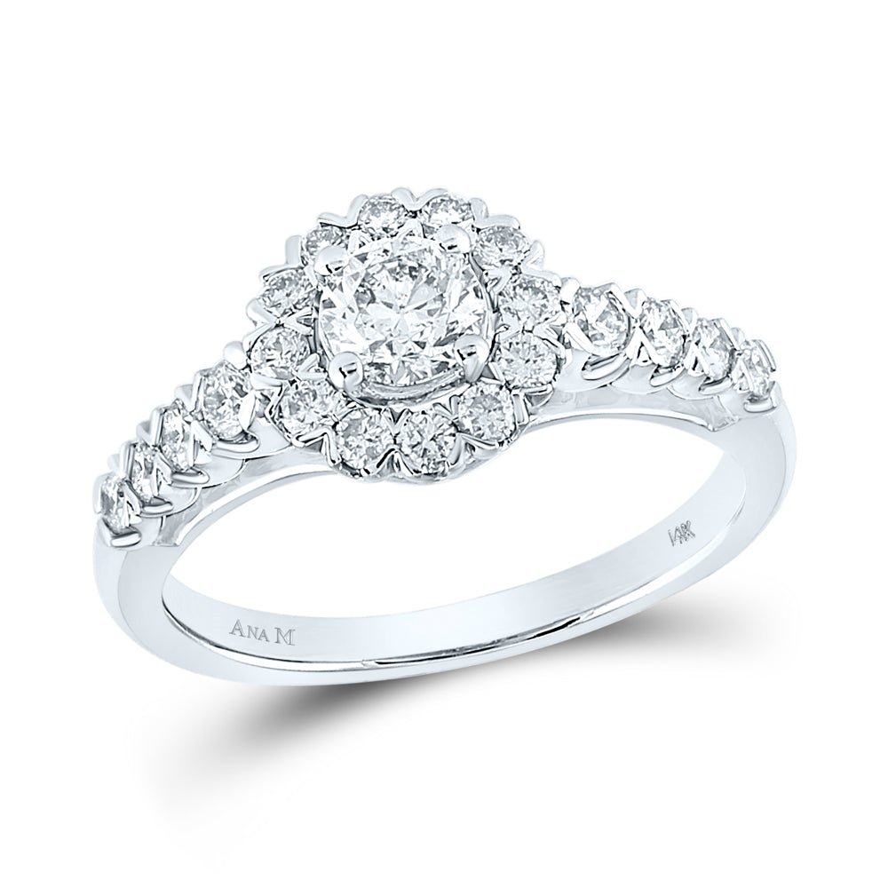 Radiant Love 14kt White Gold Round Diamond Solitaire Bridal Wedding Engagement Ring - Splendid Jewellery