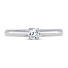 Load image into Gallery viewer, Radiant Love: 14kt White Gold Round Diamond Solitaire Bridal Wedding Ring - Front View