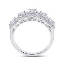 Load image into Gallery viewer, Radiant Love | 14kt White Gold Womens Princess Diamond 5 - Stone Anniversary Ring 1 Cttw | Splendid Jewellery - Splendid Jewellery