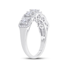 Load image into Gallery viewer, Radiant Love | 14kt White Gold Womens Princess Diamond 5 - Stone Anniversary Ring 1 Cttw | Splendid Jewellery - Splendid Jewellery