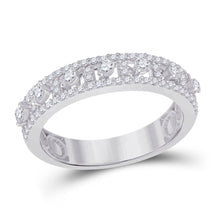 Load image into Gallery viewer, Radiant Love | 14kt White Gold Womens Round Diamond Anniversary Band Ring 5/8 Cttw - Splendid Jewellery