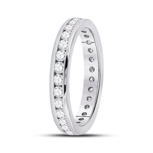 Load image into Gallery viewer, Radiant Love: 14kt White Gold Womens Round Diamond Eternity Wedding Band 1 Cttw - Splendid Jewellery