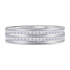 Radiant Love: 14kt White Gold Womens Round Diamond Eternity Wedding Band 1 Cttw - Splendid Jewellery