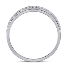 Load image into Gallery viewer, Radiant Love: 14kt White Gold Womens Round Diamond Eternity Wedding Band 1 Cttw - Side View