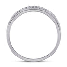 Radiant Love: 14kt White Gold Womens Round Diamond Eternity Wedding Band 1 Cttw - Side View