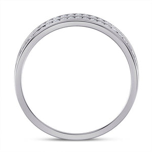 Radiant Love: 14kt White Gold Womens Round Diamond Eternity Wedding Band 1 Cttw - Splendid Jewellery