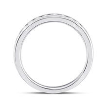 Load image into Gallery viewer, Radiant Love: 14kt White Gold Womens Round Diamond Eternity Wedding Band 1 Cttw - Splendid Jewellery