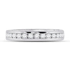 Radiant Love: 14kt White Gold Womens Round Diamond Eternity Wedding Band 1 Cttw - Splendid Jewellery