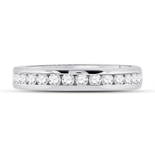 Load image into Gallery viewer, Radiant Love: 14kt White Gold Womens Round Diamond Eternity Wedding Band 1 Cttw - Splendid Jewellery