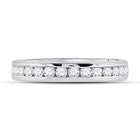 Radiant Love: 14kt White Gold Womens Round Diamond Eternity Wedding Band 1 Cttw - Splendid Jewellery