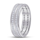 Radiant Love: 14kt White Gold Womens Round Diamond Eternity Wedding Band 1 Cttw - Second Side View
