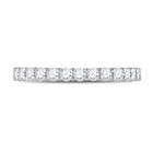 Radiant Love: 14kt White Gold Womens Round Diamond Eternity Wedding Band - Front View