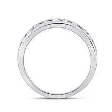 Load image into Gallery viewer, Radiant Love 14kt White Gold Womens Round Diamond Eternity Wedding Band - Side View