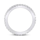 Radiant Love: 14kt White Gold Womens Round Diamond Eternity Wedding Band 3/4 Cttw - Side View