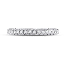 Load image into Gallery viewer, Radiant Love: 14kt White Gold Womens Round Diamond Eternity Wedding Band 3/4 Cttw - Front View