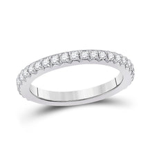 Load image into Gallery viewer, Radiant Love: 14kt White Gold Womens Round Diamond Eternity Wedding Band 3/4 Cttw - Splendid Jewellery