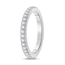 Load image into Gallery viewer, Radiant Love: 14kt White Gold Womens Round Diamond Eternity Wedding Band 3/4 Cttw - Splendid Jewellery