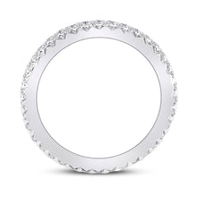 Load image into Gallery viewer, Radiant Love: 14kt White Gold Womens Round Diamond Eternity Wedding Band 3/4 Cttw - Splendid Jewellery