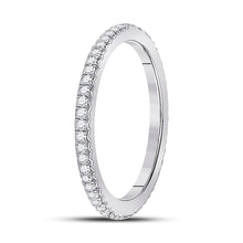 Load image into Gallery viewer, Radiant Love 14kt White Gold Womens Round Diamond Eternity Wedding Band 3/8 Cttw - Side View