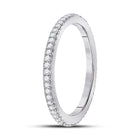 Radiant Love 14kt White Gold Womens Round Diamond Eternity Wedding Band 3/8 Cttw - Side View